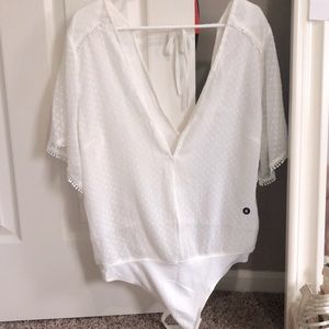 White lace bodysuit